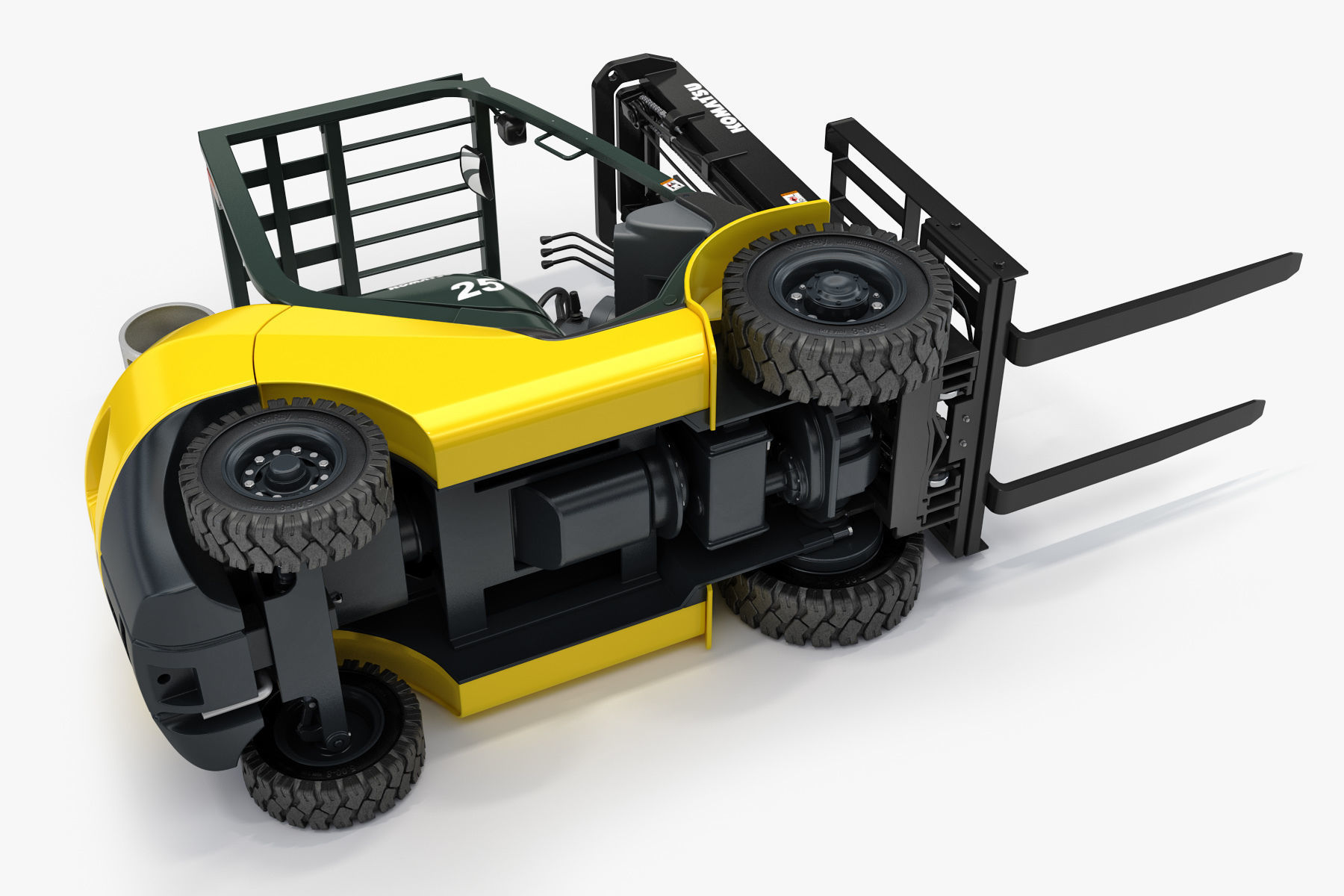 Forklift Komatsu BX50 Rigged 3D model_22