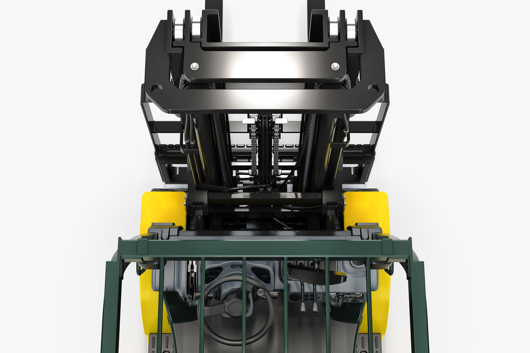 Forklift Komatsu BX50 Rigged 3D model_19