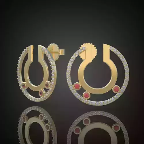 Earring 3D model 3D printable model 0044-6