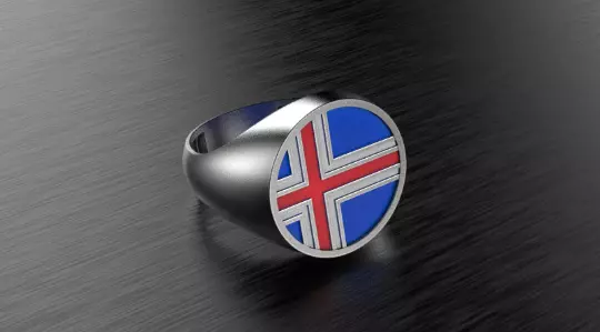 Iceland Fana Ring Kingdom of Iceland 3D print model
