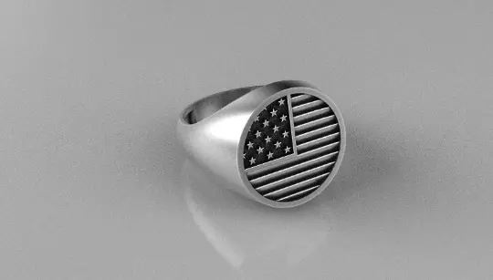 United States of America Sterling  US Flag 3D print model_0