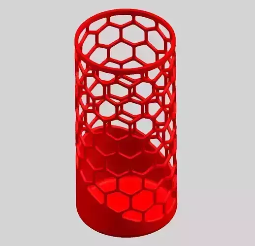 Basket honeycomb vase