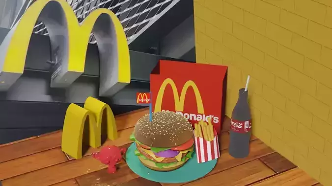 Burger McDonald and coke 