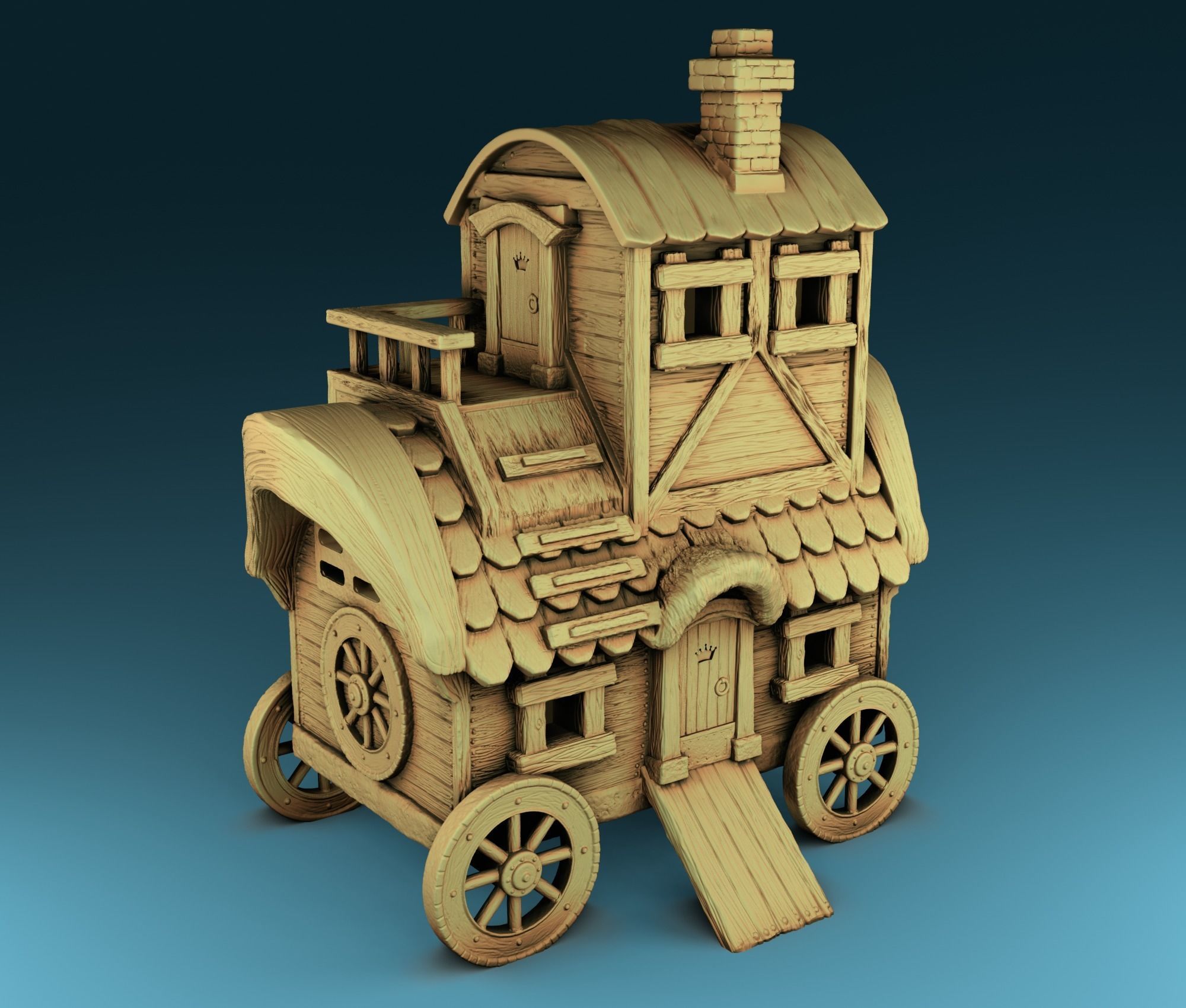 Stylized Middle Ages Set Part 2 3D print model_1