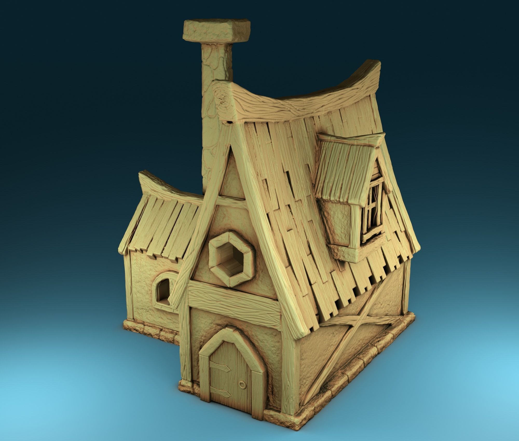Stylized Middle Ages Set Part 2 3D print model_4