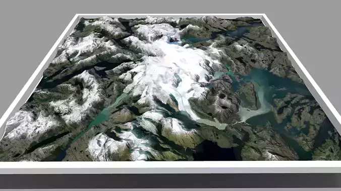 Mountain landscape Gran Campo Nevado Chile