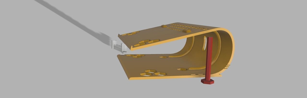 LapTop stand with phone and pencil holder 2 usb slots  Free 3D print model_2