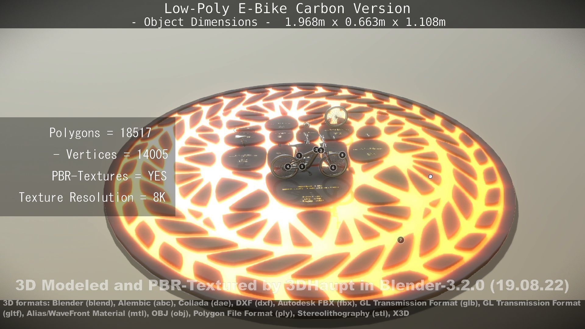 E-Bike Carbon Version Low-poly 3D model_145