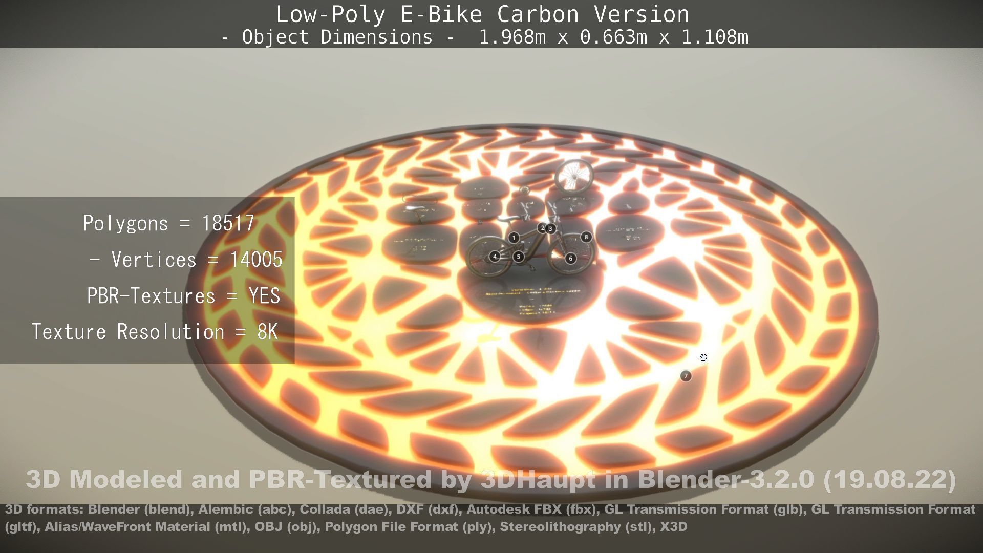 E-Bike Carbon Version Low-poly 3D model_97