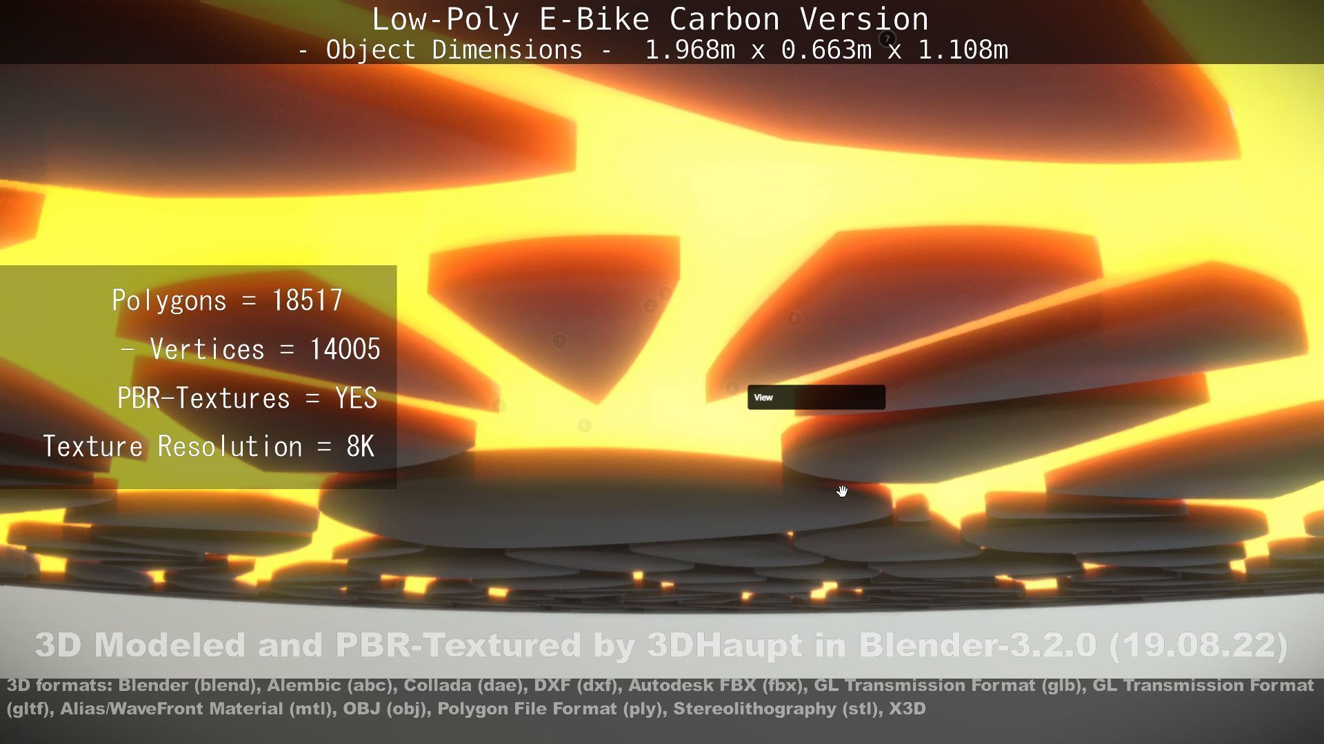 E-Bike Carbon Version Low-poly 3D model_144