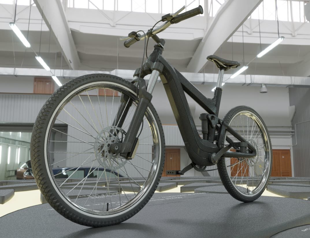 E-Bike Carbon Version Low-poly 3D model_7