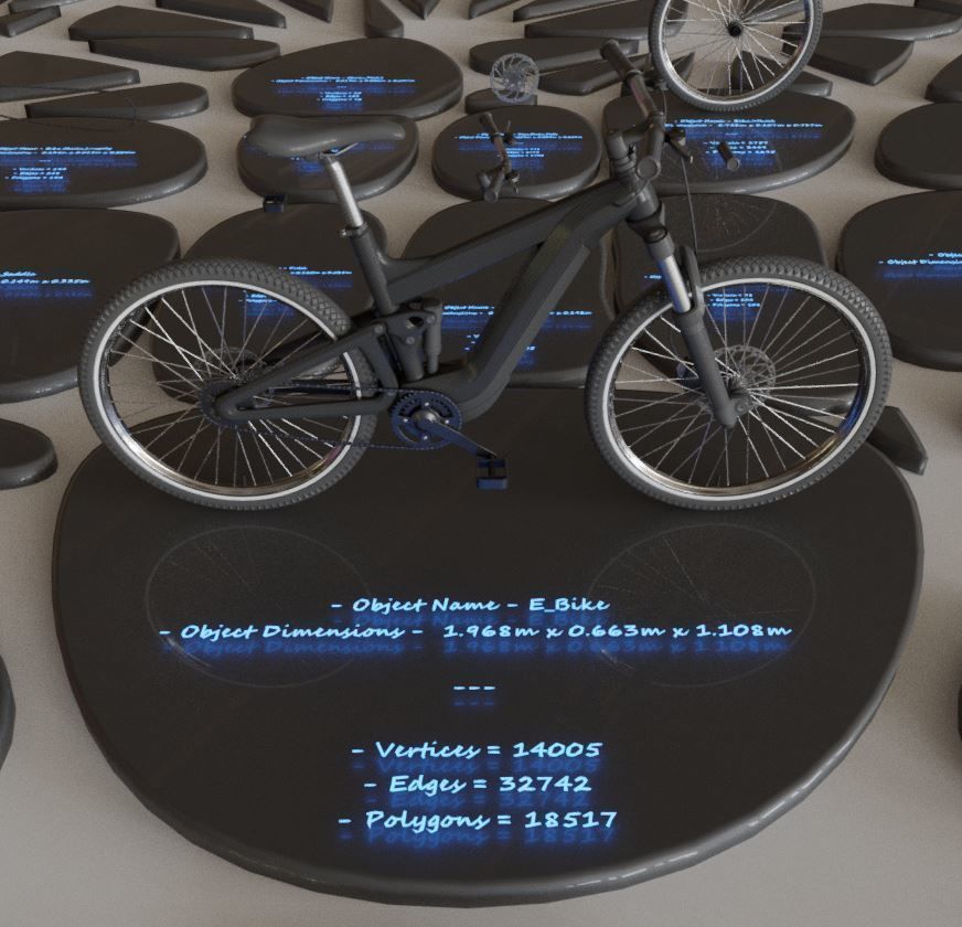 E-Bike Carbon Version Low-poly 3D model_26