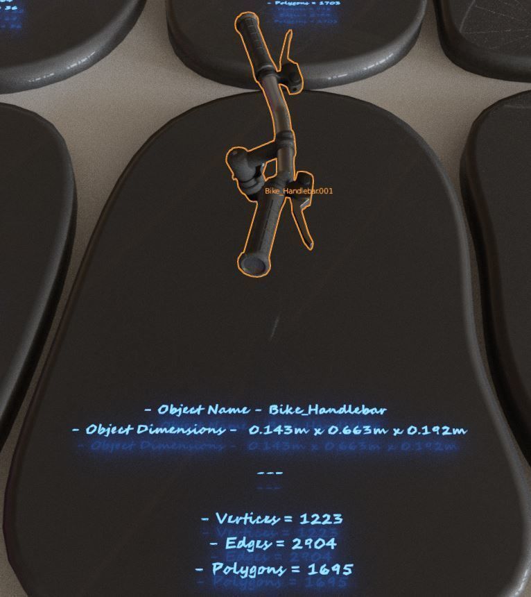 E-Bike Carbon Version Low-poly 3D model_21