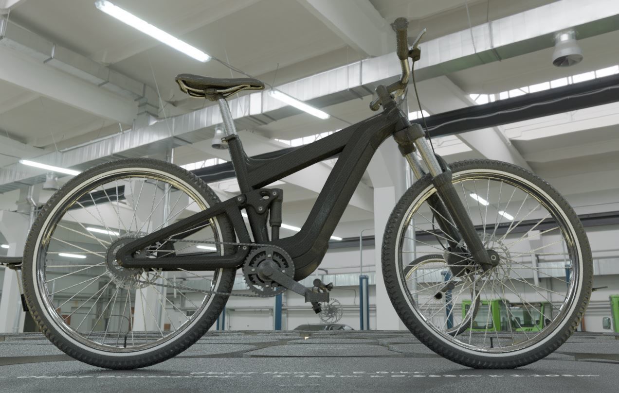E-Bike Carbon Version Low-poly 3D model_5