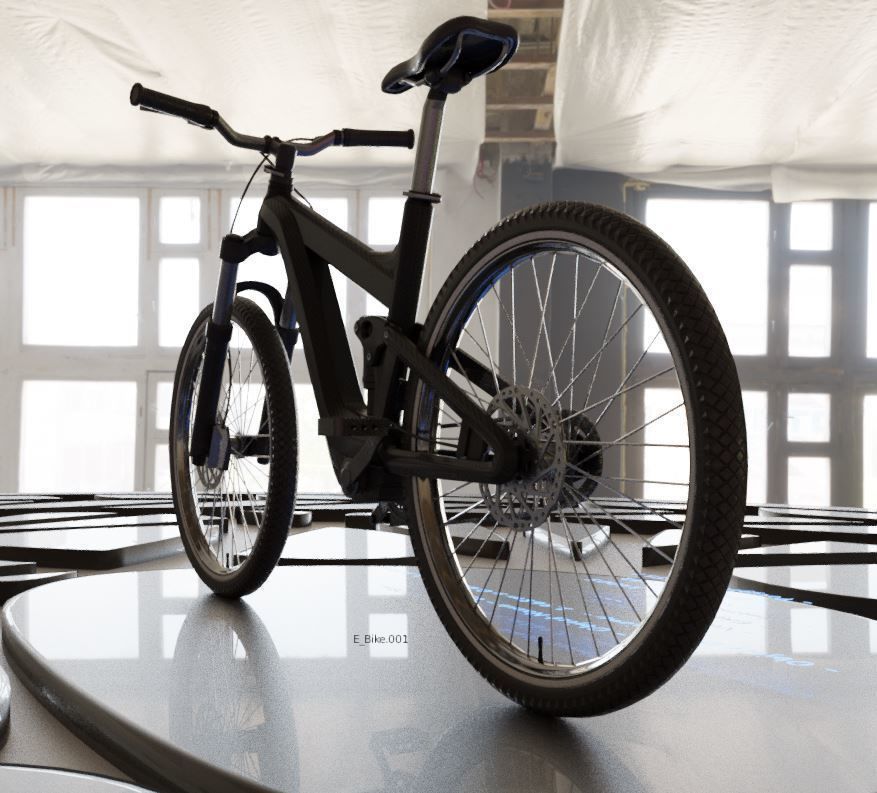 E-Bike Carbon Version Low-poly 3D model_16