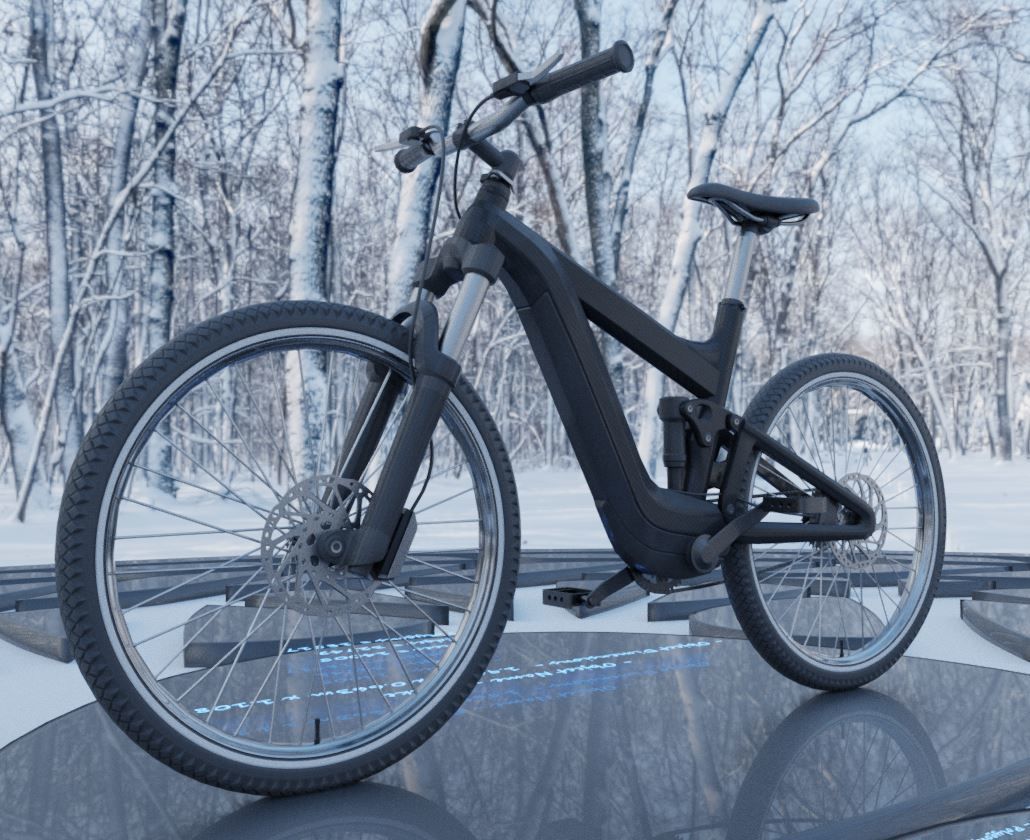 E-Bike Carbon Version Low-poly 3D model_13