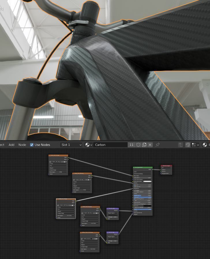 E-Bike Carbon Version Low-poly 3D model_8
