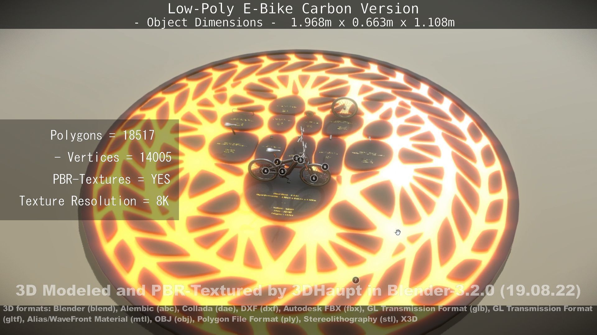 E-Bike Carbon Version Low-poly 3D model_78