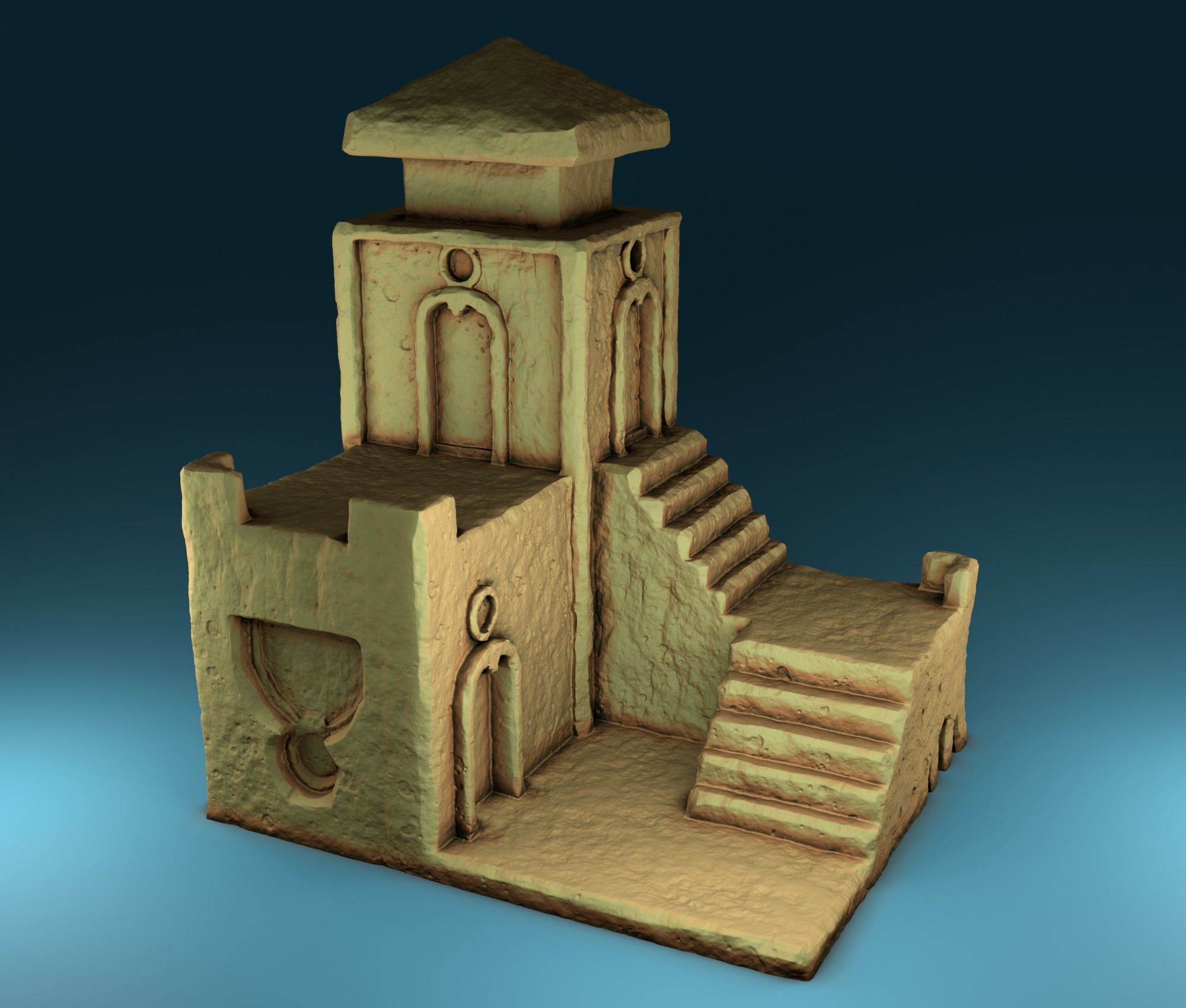 Stylized Middle Ages Set Part 1 3D print model_3