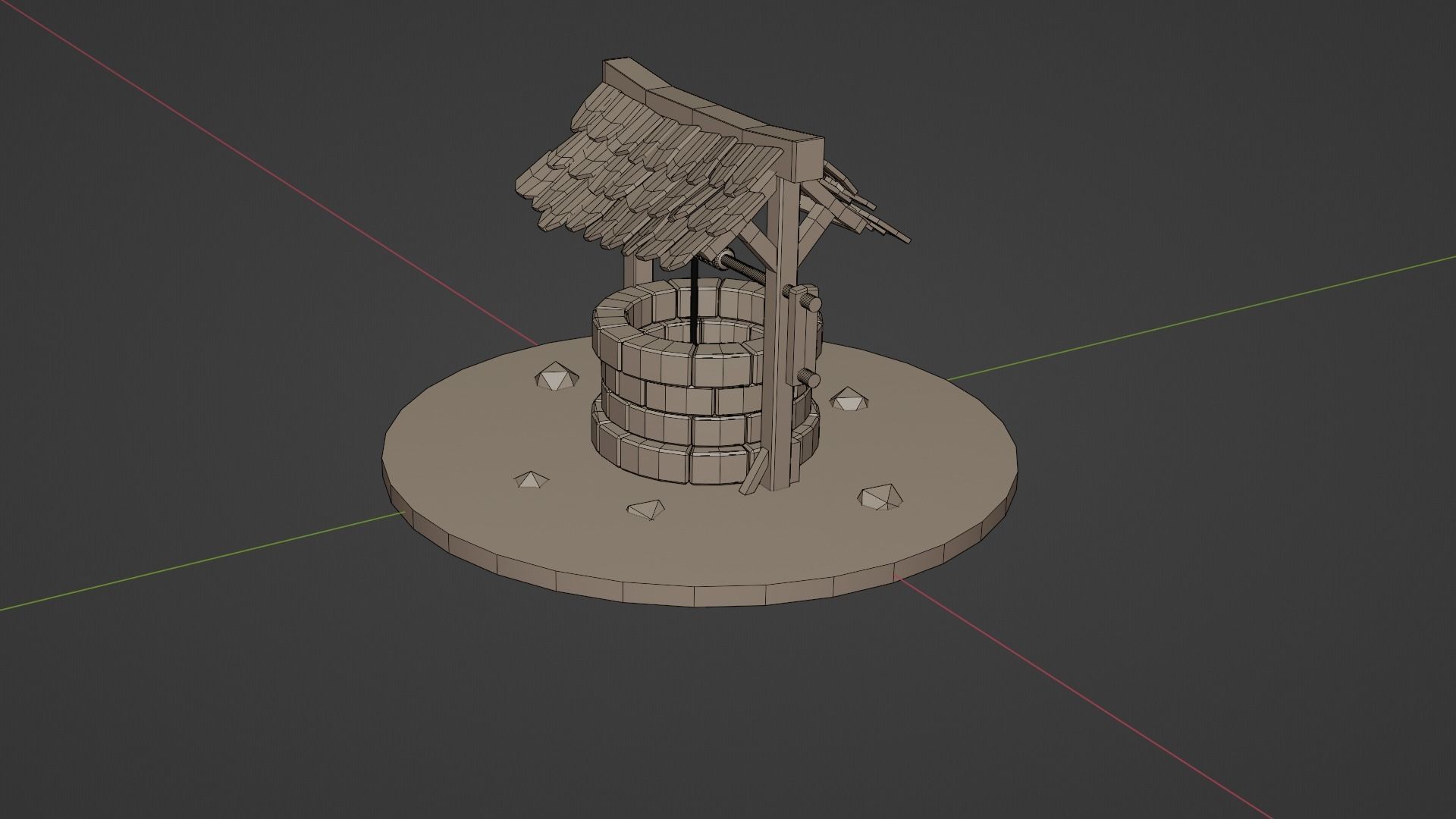 Well Water Stone Well  Medieval Well  Vintage Well  3D Model Low-poly 3D model_5