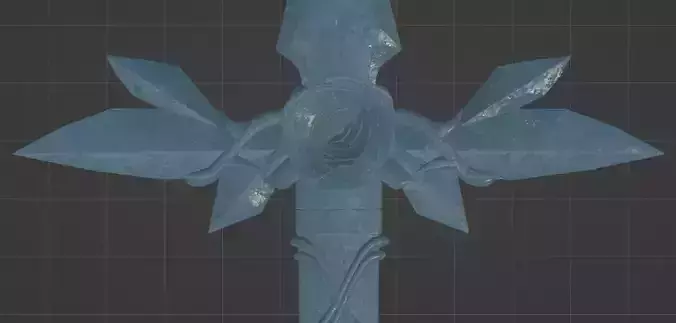 AO BARA SWORD 3D print model - BLUE ROSE SWORD - made in Blender