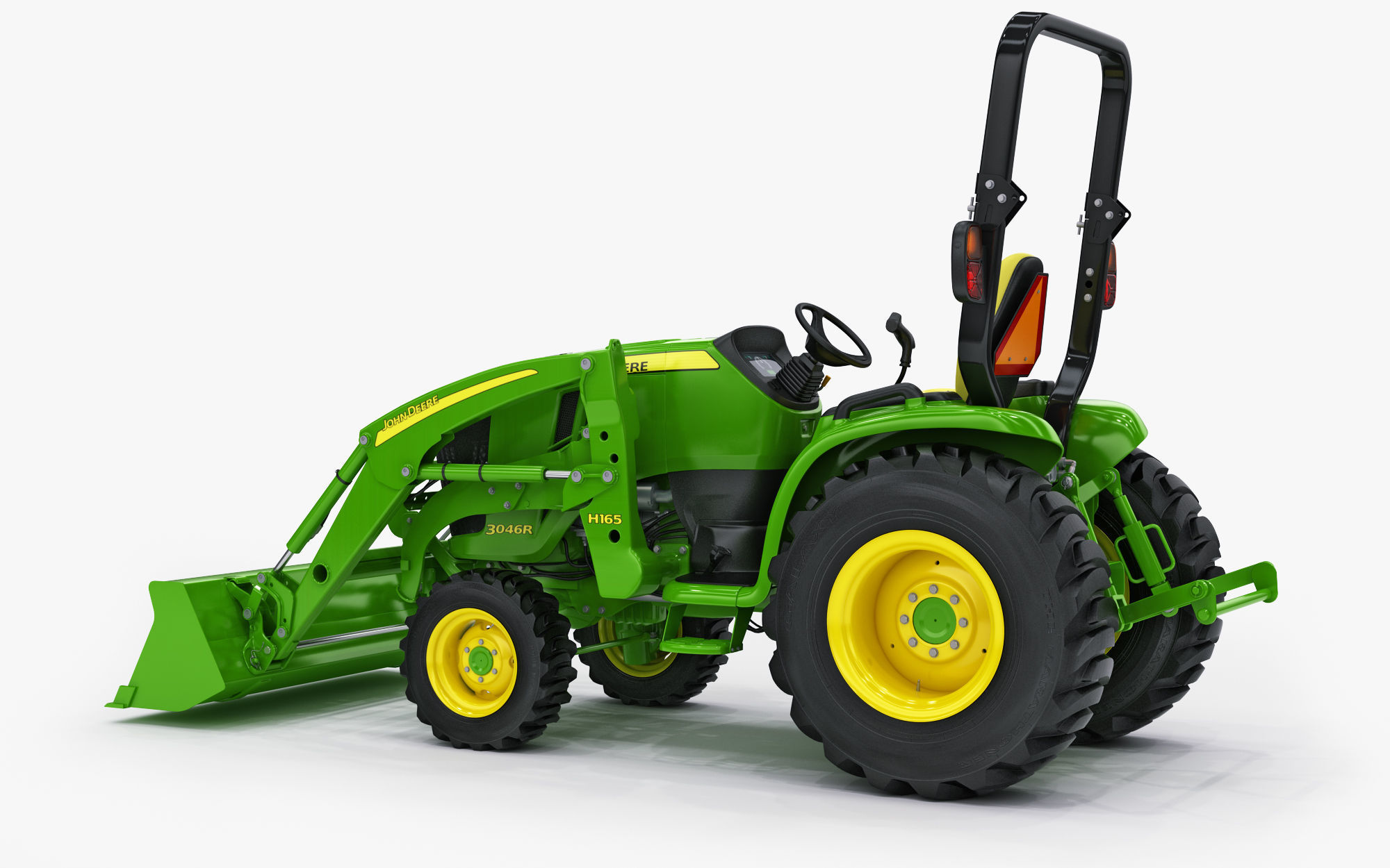 John Deere 3046R Tractor Utility v2 3D model_3