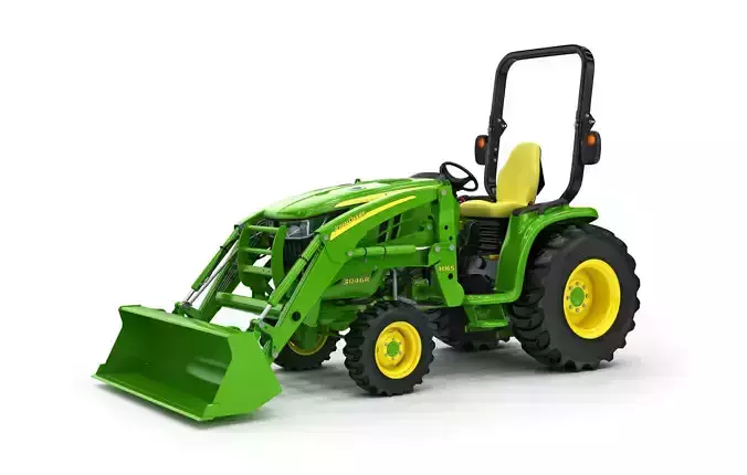 John Deere 3046R Tractor Utility v2 3D model