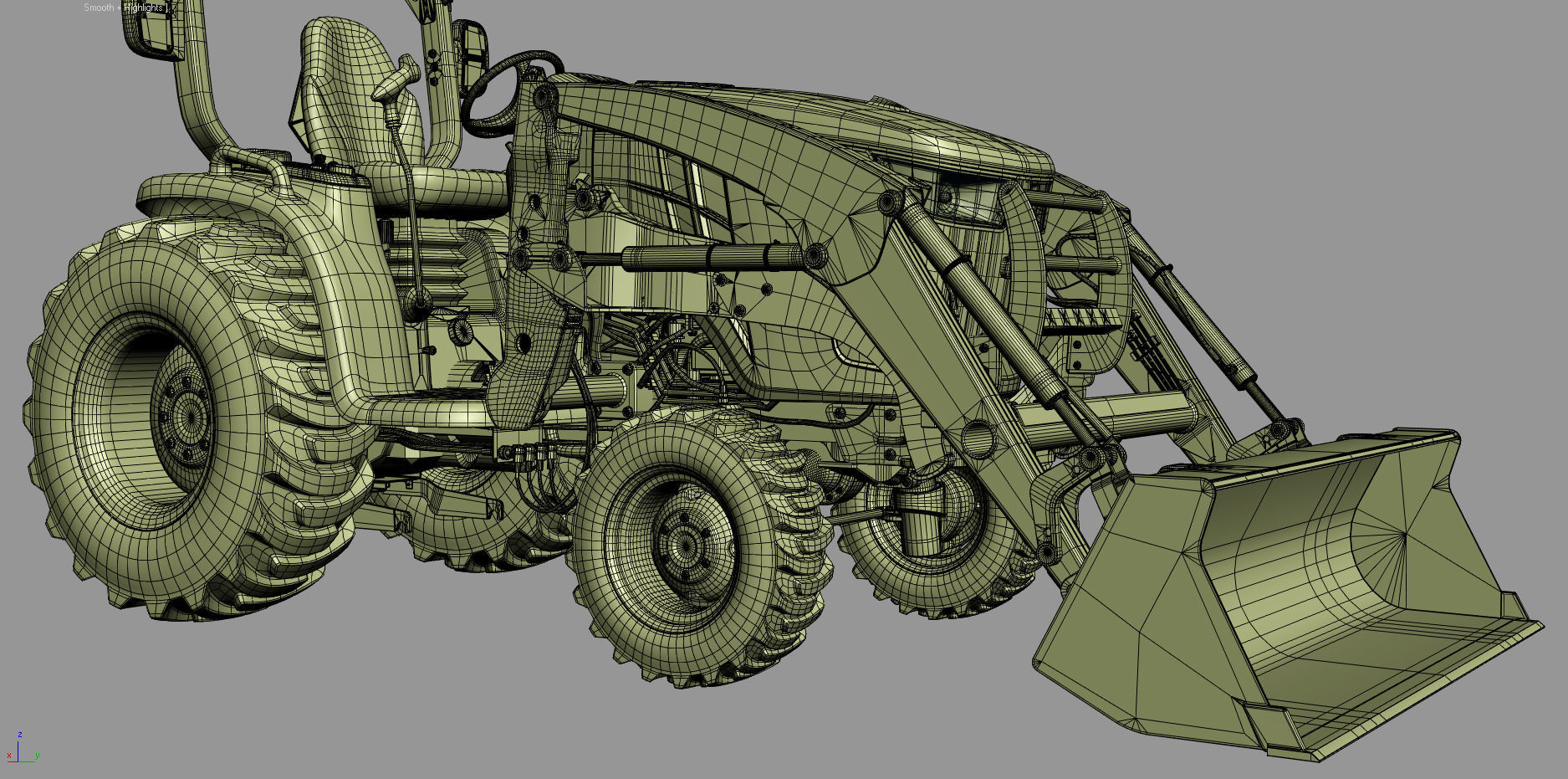 John Deere 3046R Tractor Utility v2 3D model_22