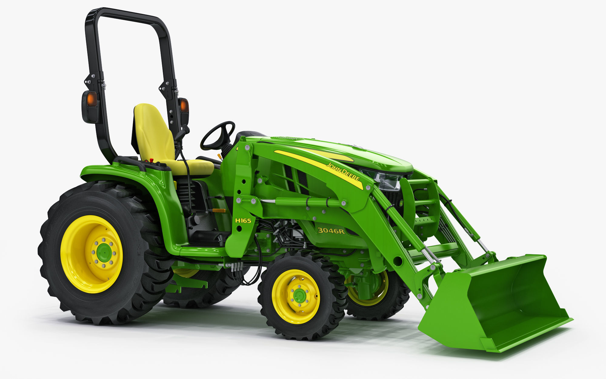 John Deere 3046R Tractor Utility v2 3D model_6