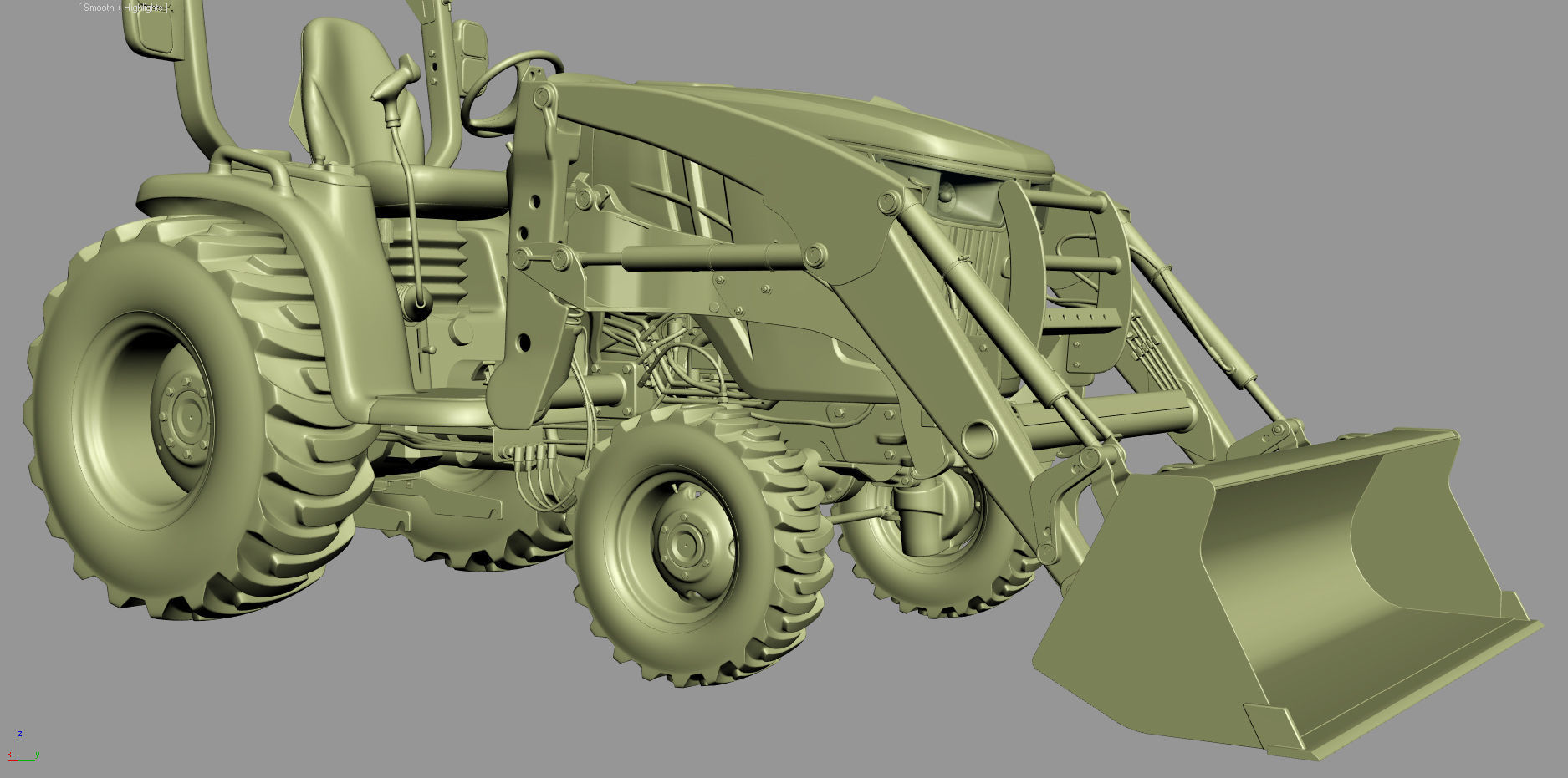 John Deere 3046R Tractor Utility v2 3D model_21