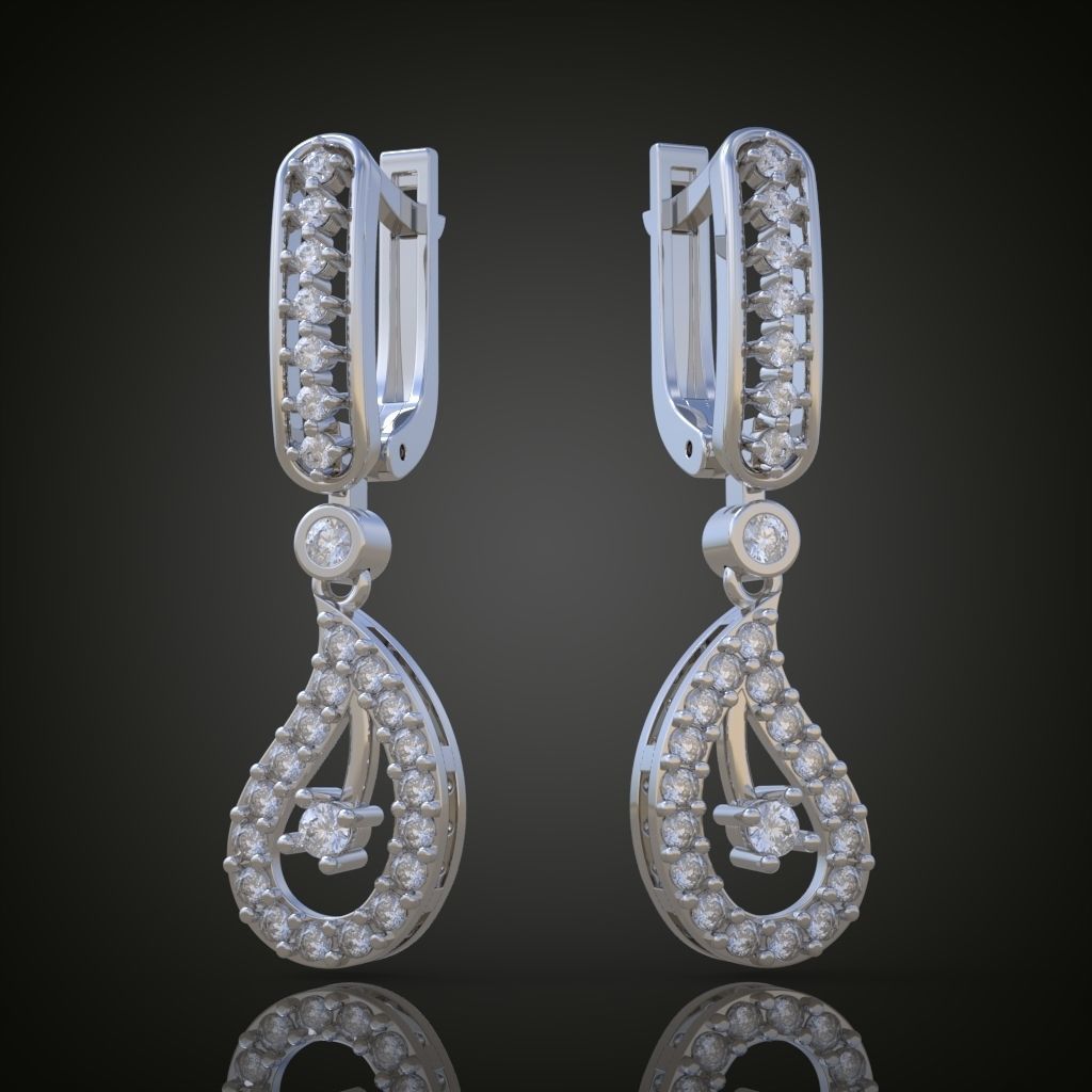 Earring 3D model 3D printable model 0049-8ol17n 3D print model_2