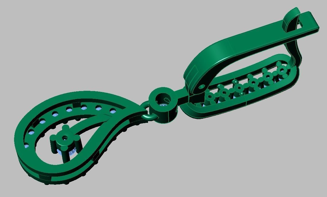 Earring 3D model 3D printable model 0049-8ol17n 3D print model_9