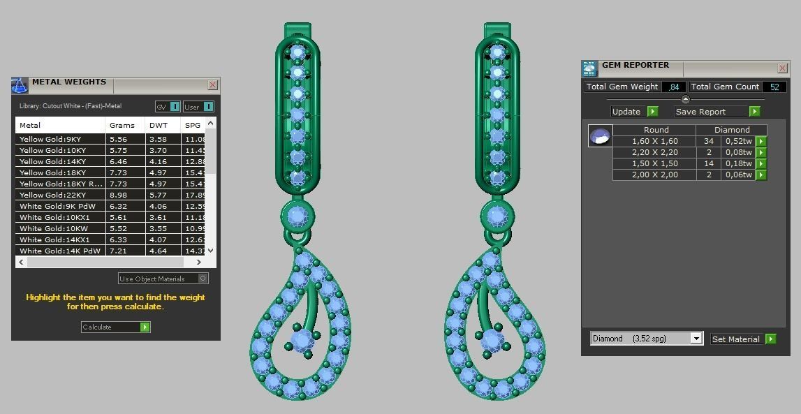 Earring 3D model 3D printable model 0049-8ol17n 3D print model_10