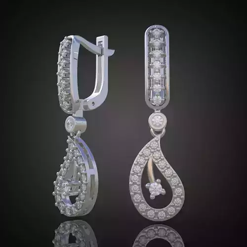 Earring 3D model 3D printable model 0049-8ol17n 3D print model