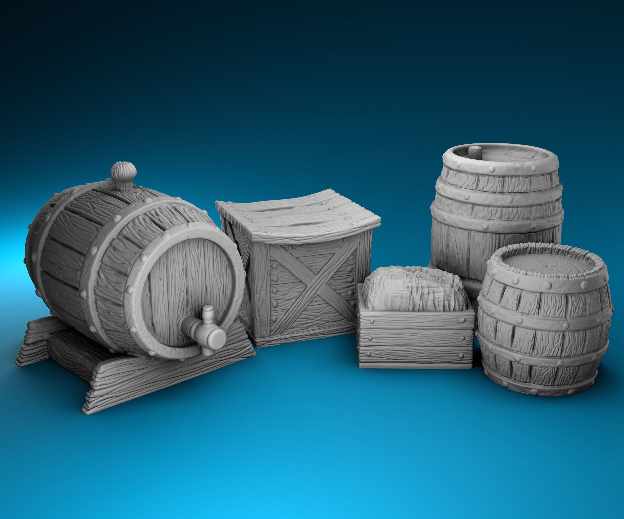 Stylized decor of Middle Ages Set Part 4 3D print model_1