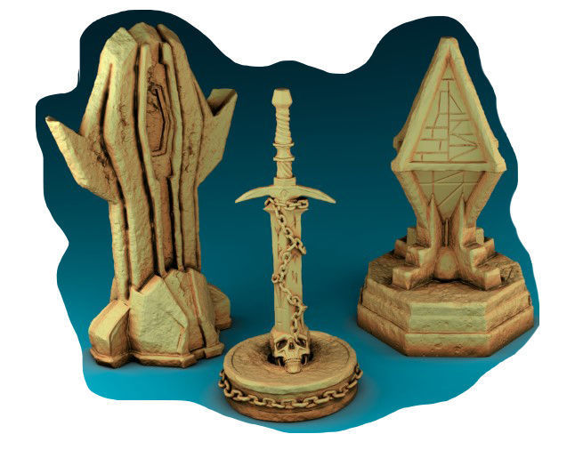 Stylized decor of Middle Ages Set Part 4 3D print model_3