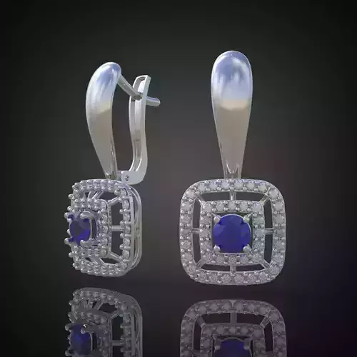 Earring 3D model 3D printable model 0050-12ol