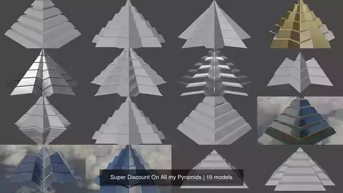 Super Discount On All my Pyramids 3D Model Collection