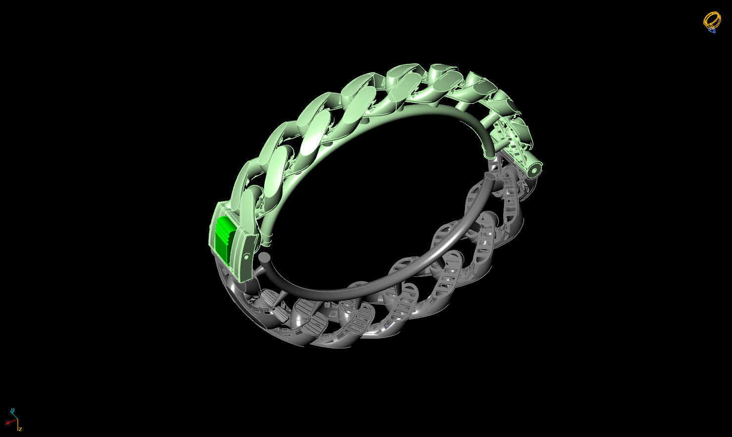 Tried Fusion Chain Clamp Direct Pourable 3D print model_2