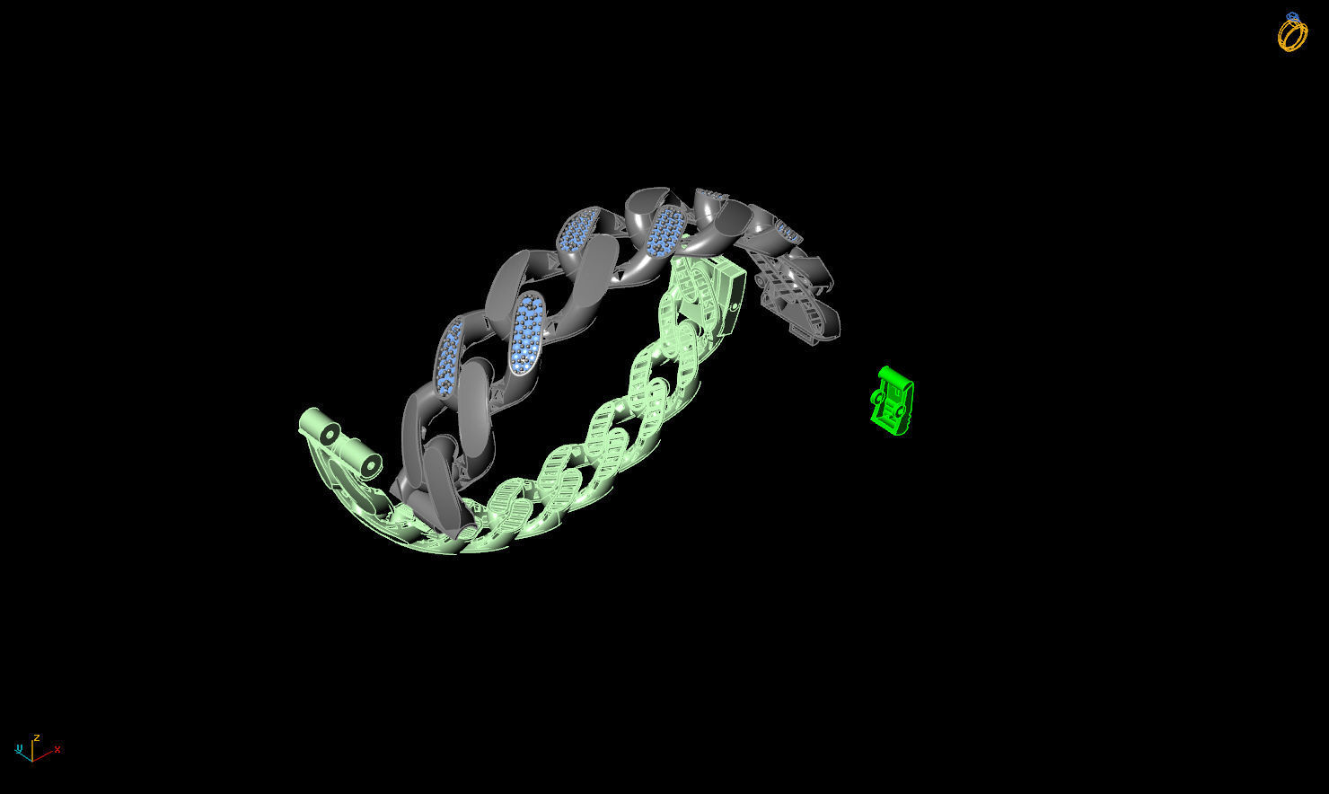 Tried Fusion Chain Clamp Direct Pourable 3D print model_6