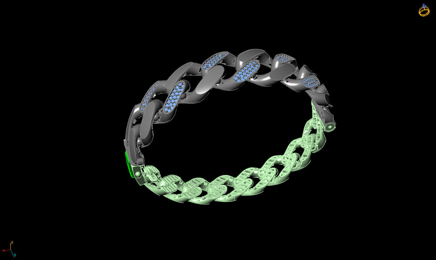 Tried Fusion Chain Clamp Direct Pourable 3D print model_3