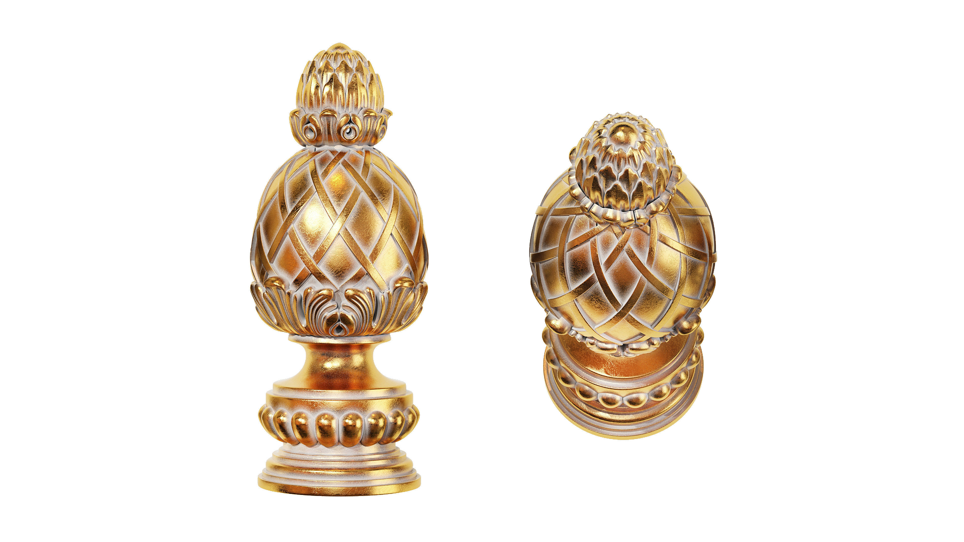 Classic carved 208 3D model_1