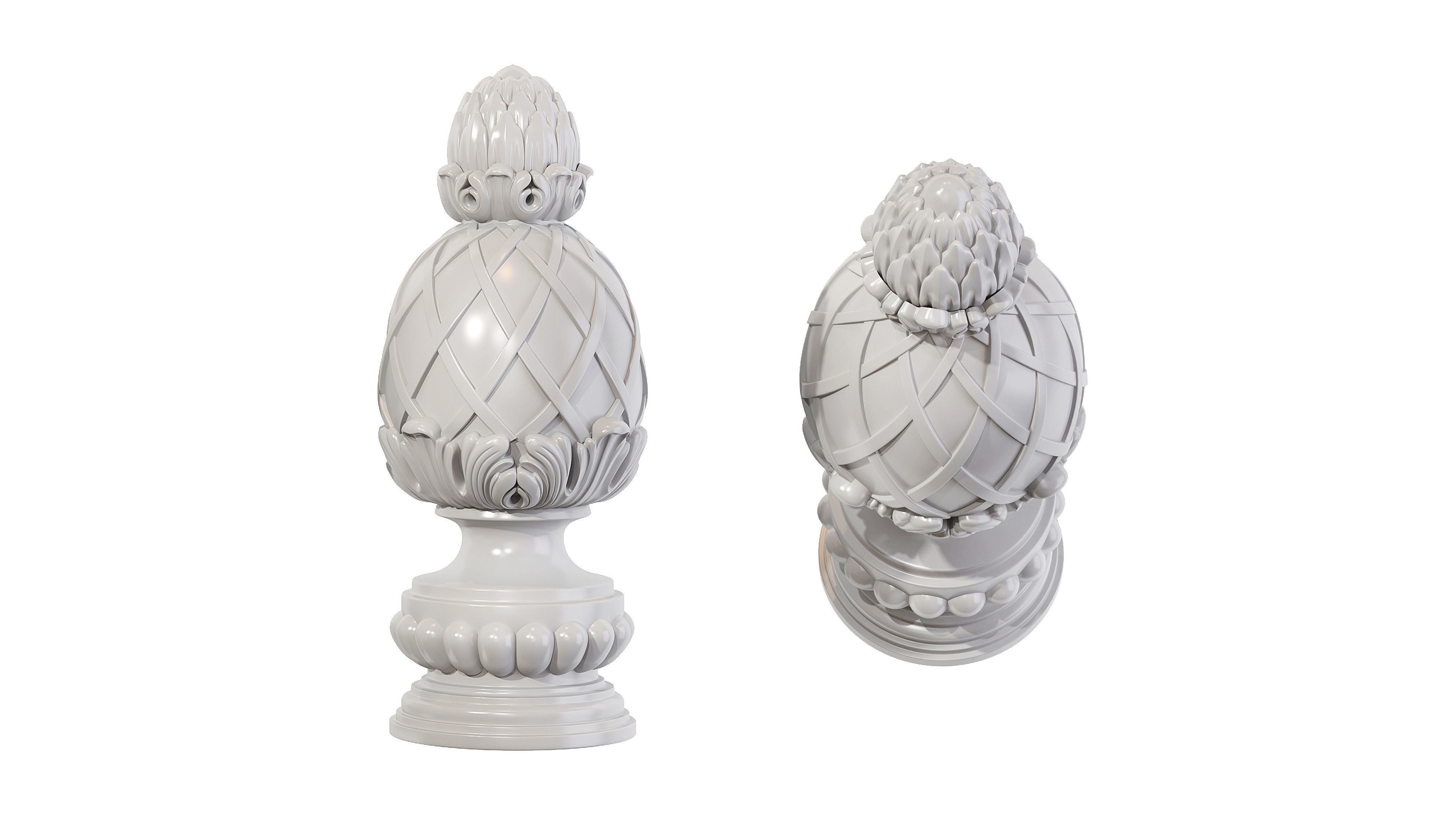 Classic carved 208 3D model_4