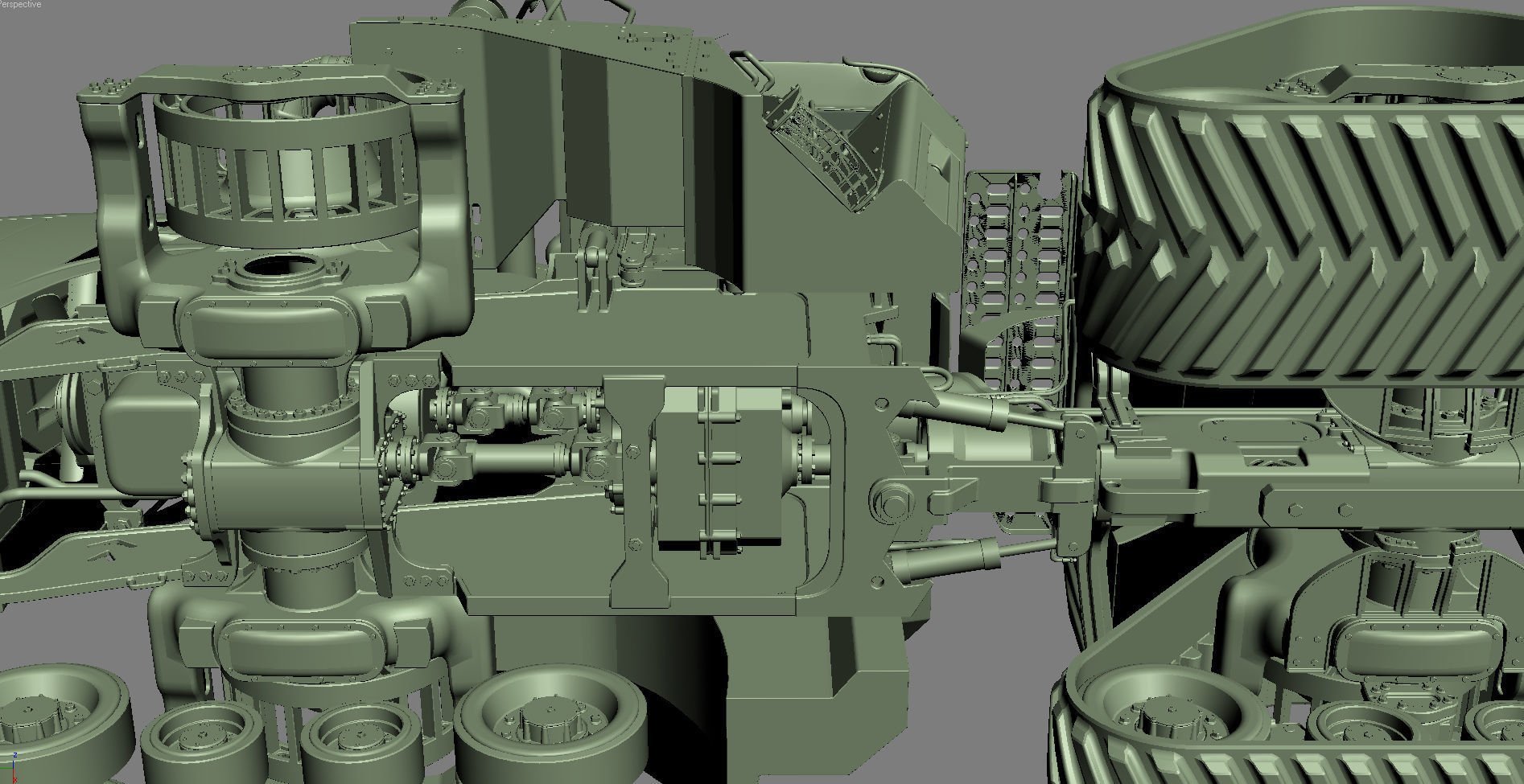 John Deere 9620 RX Tracked Power Tractor 3D model_35