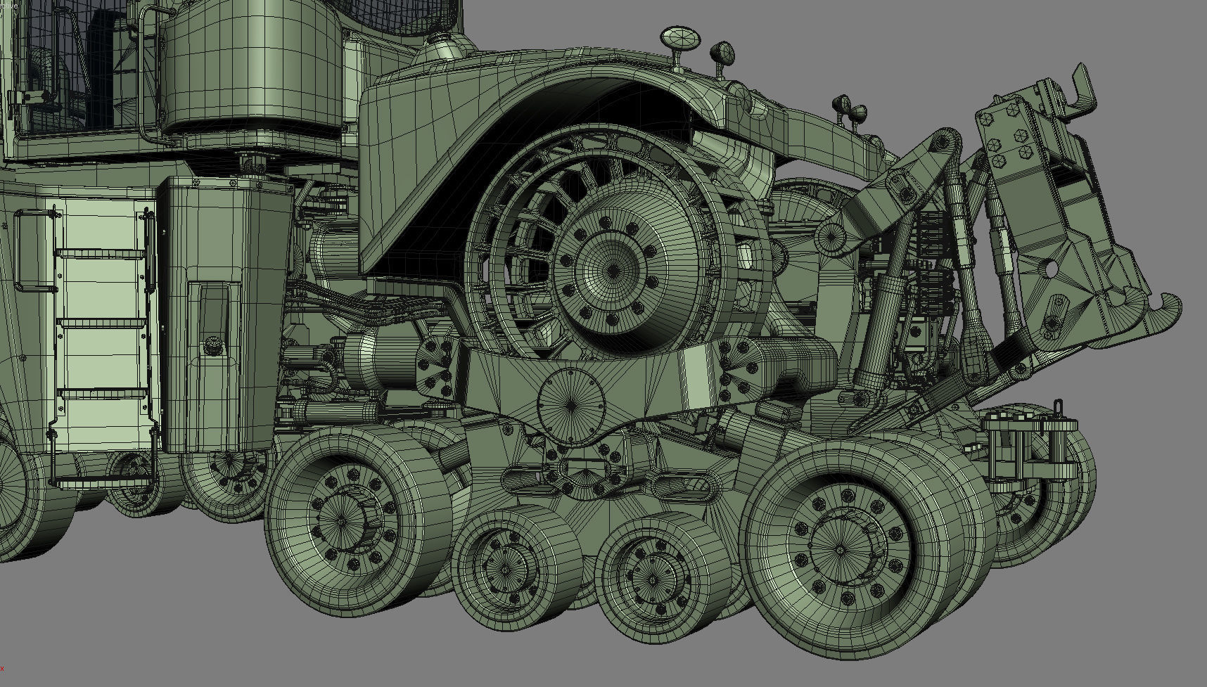 John Deere 9620 RX Tracked Power Tractor 3D model_44