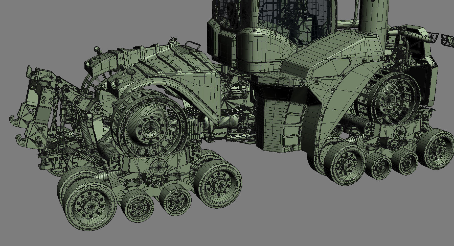 John Deere 9620 RX Tracked Power Tractor 3D model_42
