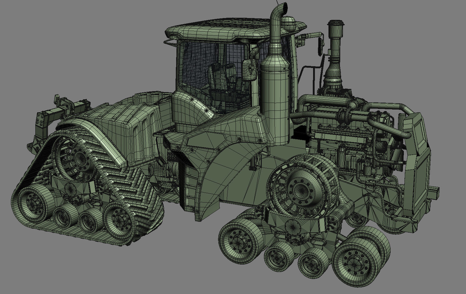 John Deere 9620 RX Tracked Power Tractor 3D model_40
