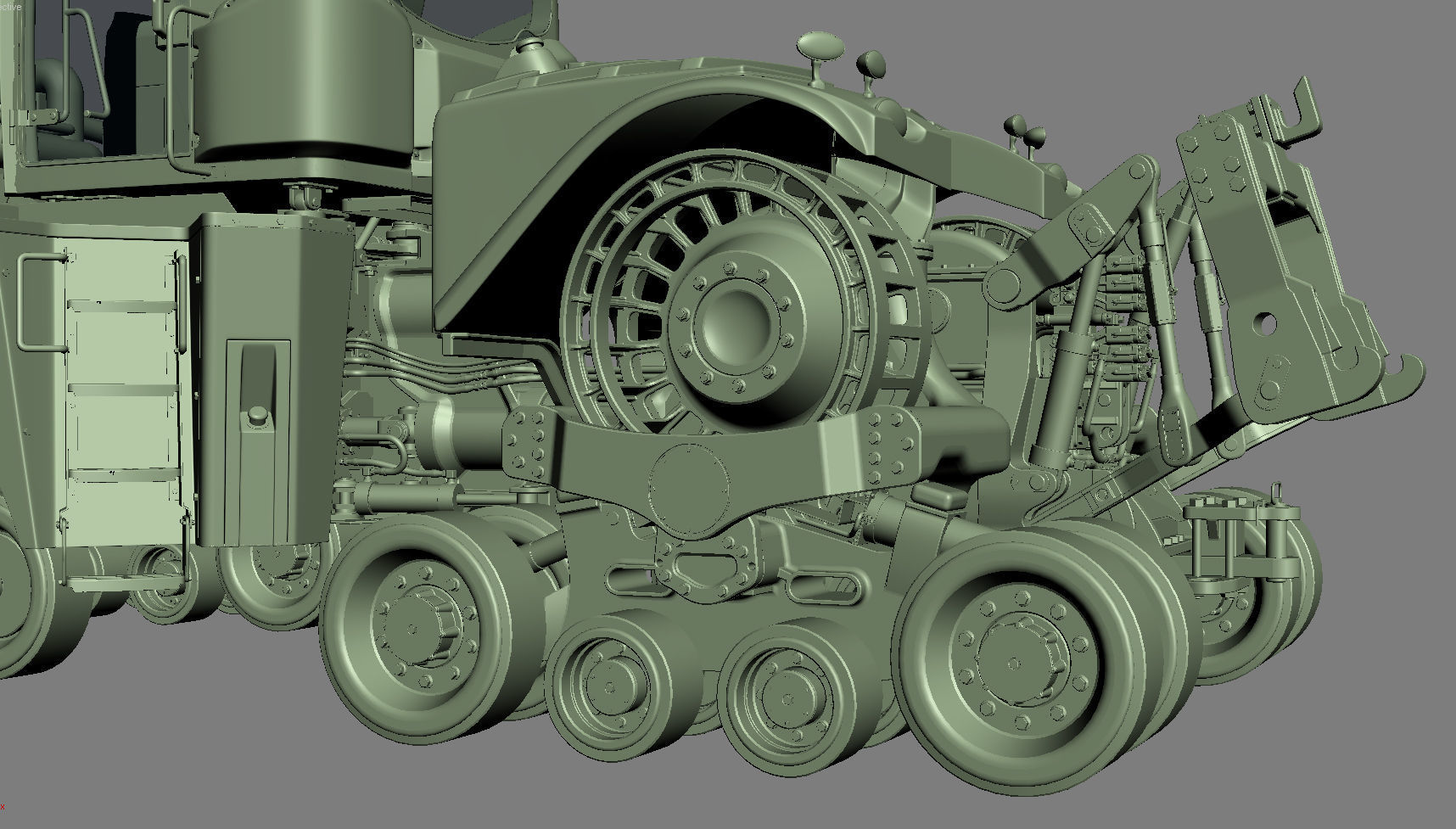 John Deere 9620 RX Tracked Power Tractor 3D model_43