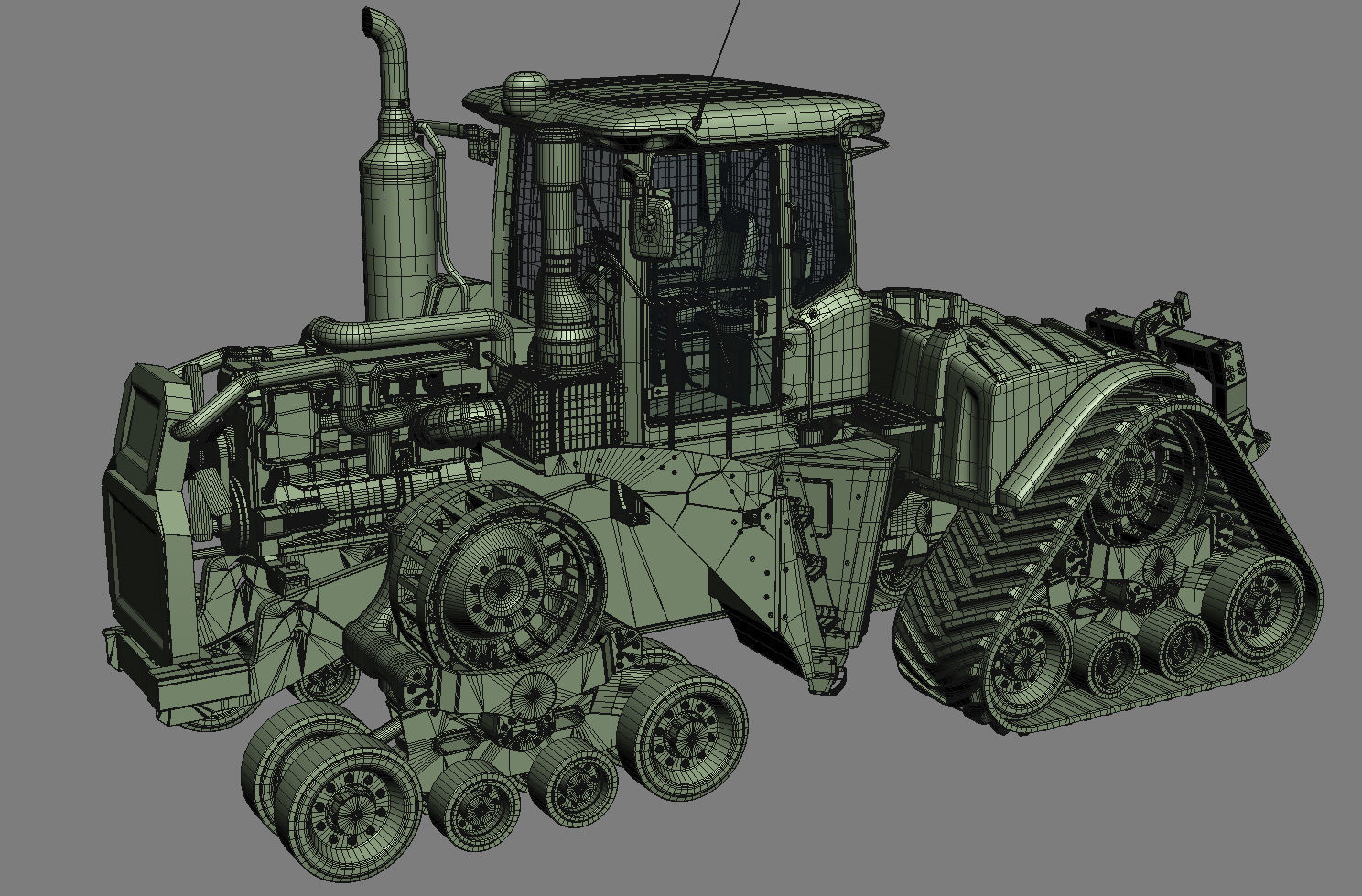 John Deere 9620 RX Tracked Power Tractor 3D model_38