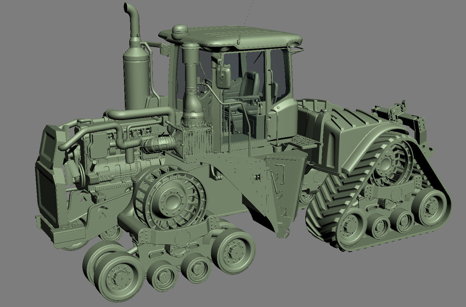 John Deere 9620 RX Tracked Power Tractor 3D model_37